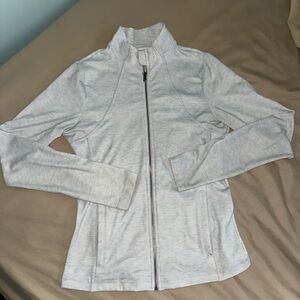 Gilly Hicks Heather Gray Pilates zip up active top